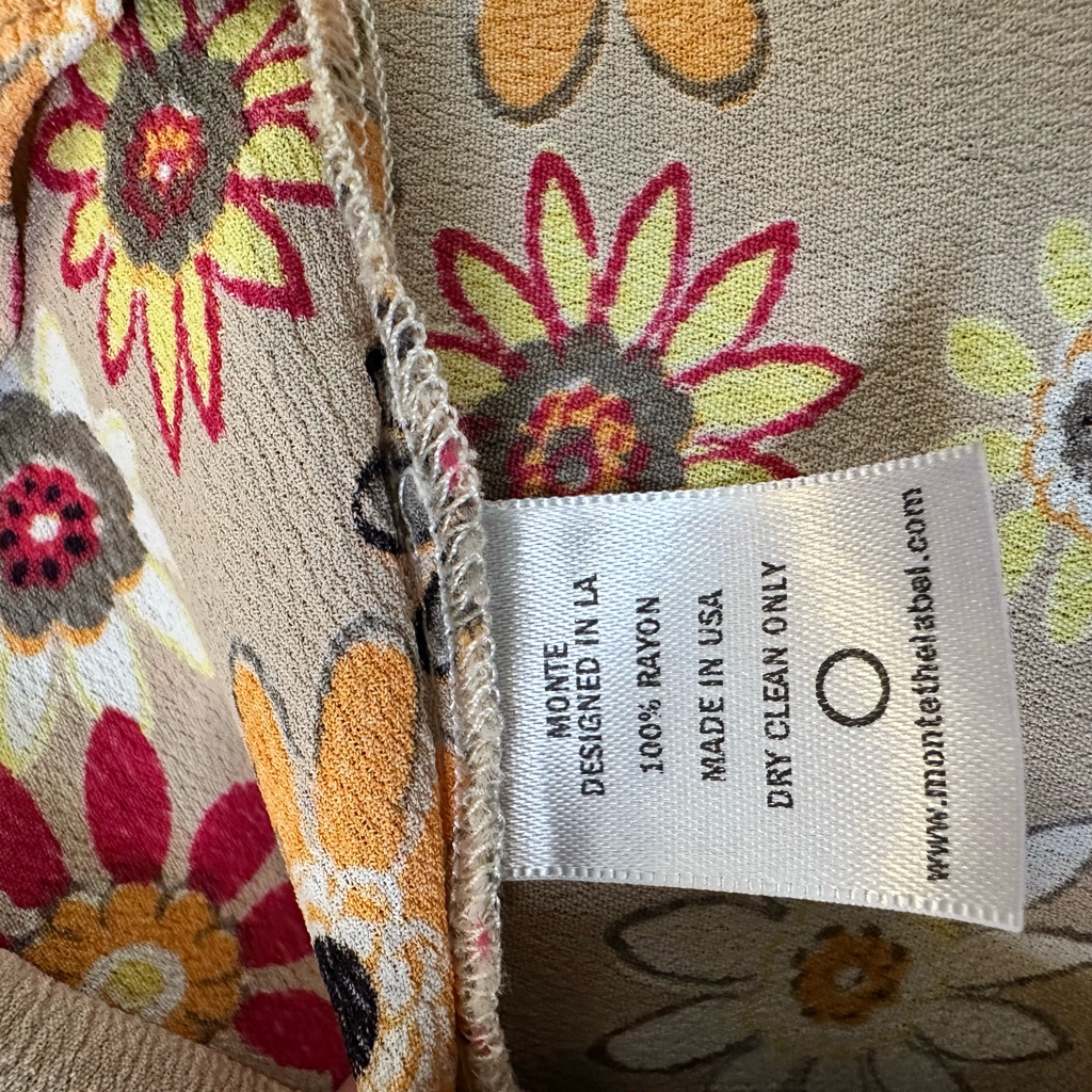 Monte Floral Maxi Dress Floral Full Button Sz L Boho Cottage Core $125 New — image 6 of 8